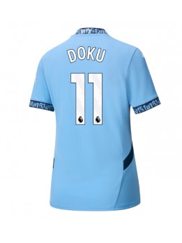 Manchester City Jeremy Doku #11 Replika Hemmakläder Dam 2024-25 Kortärmad